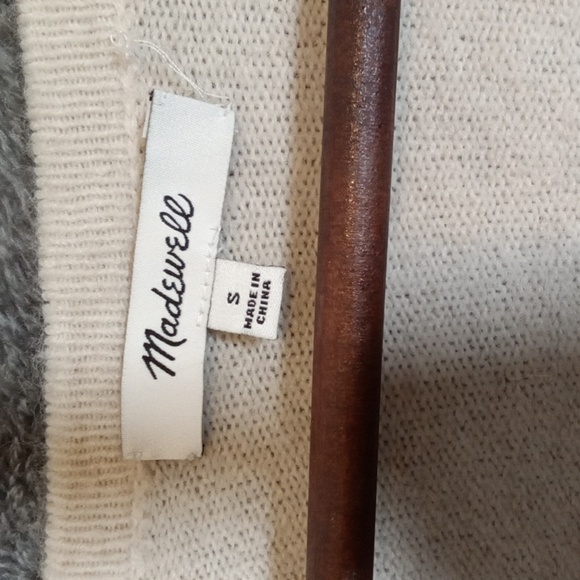 Madewell Kent Striped Cardigan Sweater Coziest Yarn Clorblock Womens Small - Picture 4 of 8